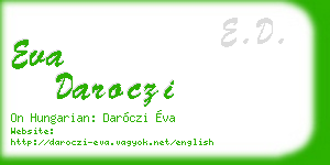 eva daroczi business card